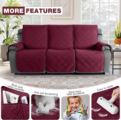TAOCOCO 100% Waterproof Recliner Sofa Covers 3 Seater, Split Couch Covers - Image 5