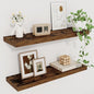 Fun Memories Floating Shelves for Wall, 22.5" Rustic Wood Deep Wall Mounted by FunMemories