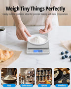 NEXT-SHINE Gram Scale, Digital Pocket Scale Portable Mini Size 500g x 0.01g with Back-Lit LCD Display Stainless Steel Platform Grams Ounces for Coffee Brewing Jewelry Cooking Baking