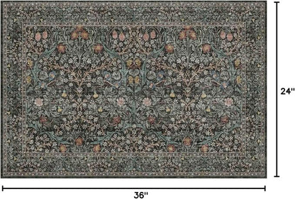 Dark Green Washable Entry Rug - Image 2