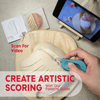 Upgraded Extractable & Magnetic Bread Lame Dough Scoring Tool - Professional Sourdough scoring tool for Sourdough Bread baking & Bread Making Tools - Scoring Patterns booklet & 5 Razor Blades