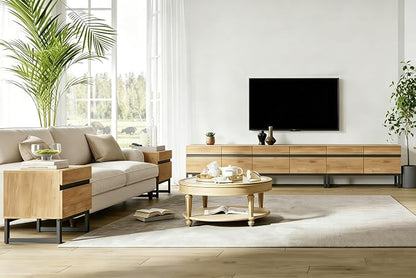 WAMPAT Modern TV Stand for 32-110 Inch TVs, Wood Entertainment Center - Image 6