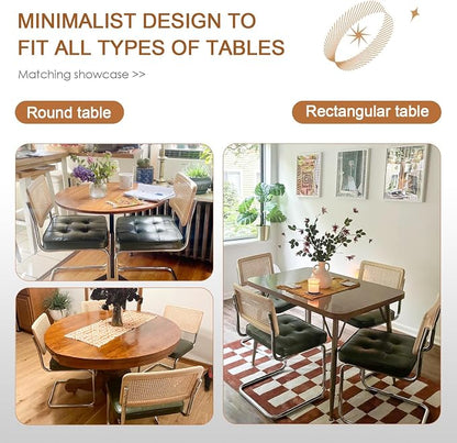 Zesthouse Natural Rattan Dining Chairs Set of 4, Modern Dining Room Chairs - Image 9