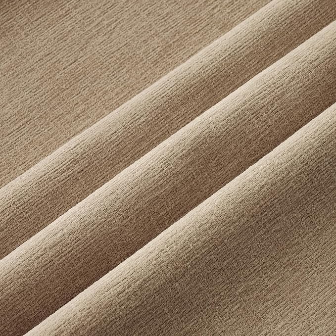 MIULEE Light Brown Chenille Couch Throw Pillow Covers, 20x20 | Set of 2 - Image 2
