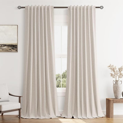 100% Blackout Curtains 102 Inch Length 2 Panels Set by Guken