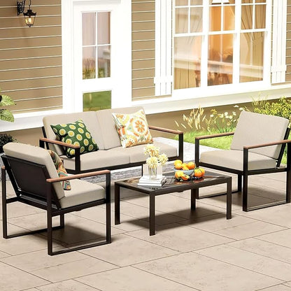 8Pcs Patio Cushion Covers, Outdoor Stretch Cushion Covers, Washable | Stretch - Image 7