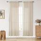Cream Beige Linen Curtains 80 Inch Length by Nanspring