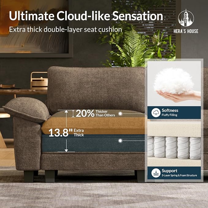 HERA'S HOUSE 88" Modular Sectional Sofa, L Shaped Couches - Image 6