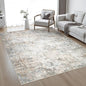 Area Rug Living Room: 4x6 Modern Washable Indoor Soft Carpet Brown | by FXRHLP