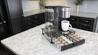 Nifty Rolling Coffee Pod Drawer – Tempered Glass, Black, Compatible with K-Cups, 36 Pod Pack Holder, Compact Under Coffee Pot Storage Drawer, Slim Home Kitchen Counter Organizer
