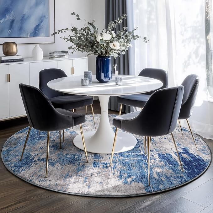 RELEANY Washable Round 8ft Area Rug by RELEANY