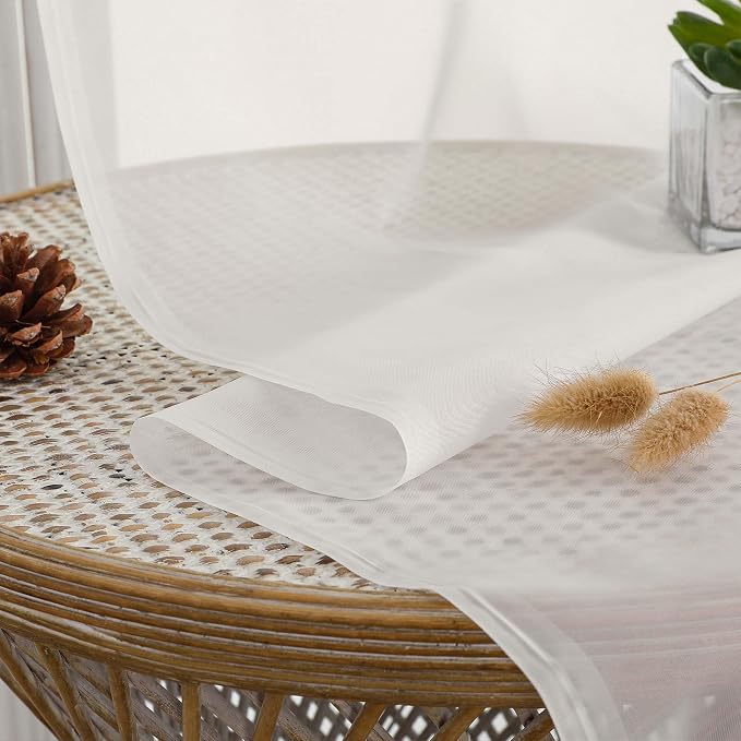 Ivory Sheer Curtains 108 Inches Long - Image 8