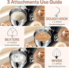 SEEDEEM 8.5 Qt Stand Mixer, 660W 6+P Speeds Electric Stand Mixer, Tilt-Head Kitchen Mixer with Dishwasher-Safe Dough Hook, Wire Whip & Beater for dough mixer Baking Daily Use, Black
