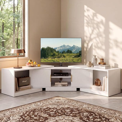 IRONCK TV Stand for 55-80 Inches TVs, Extendable Corner Entertainment Center - Image 8