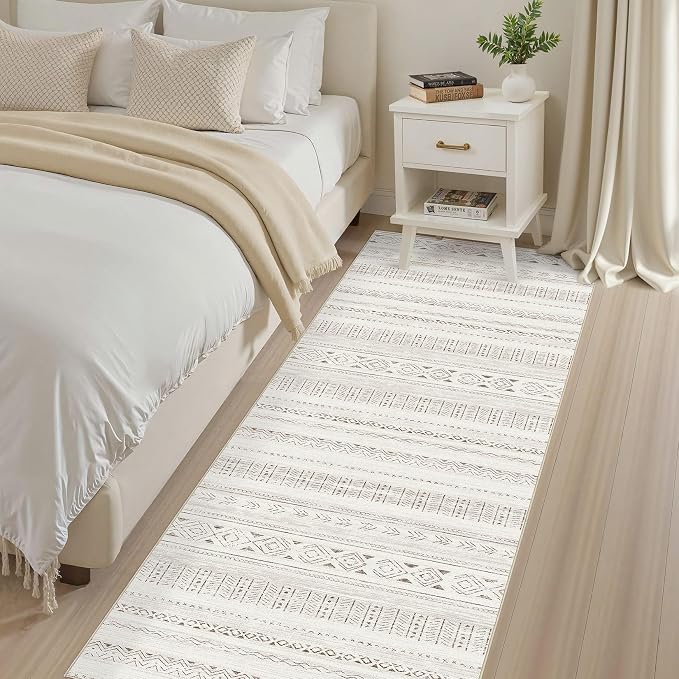 cotiled Hallway 2.6x8 Runner Rugs Washable Boho Moroccan Soft Rug | Stain - Image 3