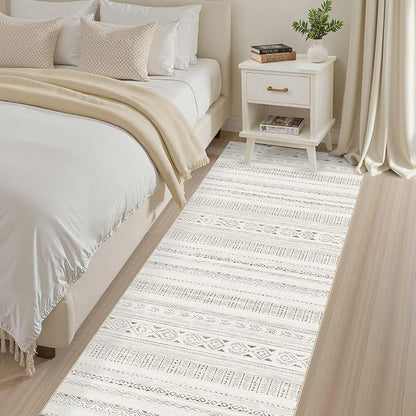 cotiled Hallway 2.6x8 Runner Rugs Washable Boho Moroccan Soft Rug | Stain - Image 3