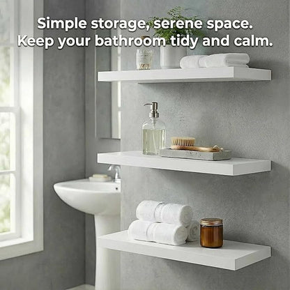 SAUMONIERES Floating Shelves Wall Shelf Solid Wood - Image 2