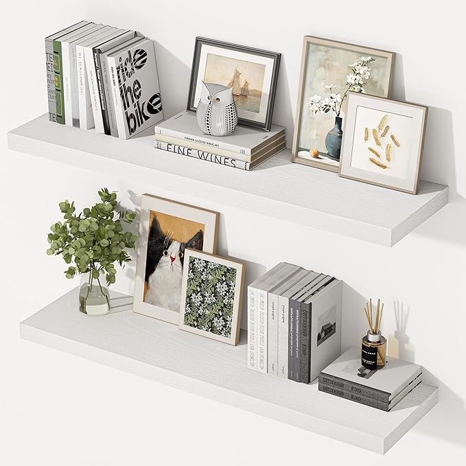 36 Inch Floating Shelves, 12 Inch Deep Floating Shelves by Unknown