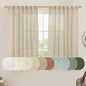 Semi Sheer Linen Curtains 54 Inch Length 2 Panels, 52 x 54 Inch | Light by LAMIT