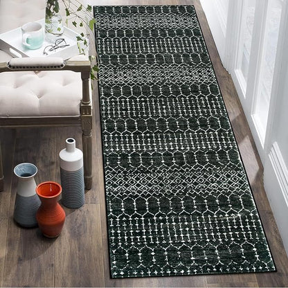 Lahome Moroccan 2x6 Black Runner Rug Non-Slip, Kitchen Rug Runner Washable - Image 7