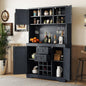 VilroCaz Farmhouse Freestanding Kitchen Pantry, Coffee Bar Cabinet Kitchen by VilroCaz