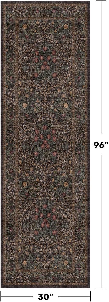 Dark Brown 2'6" x 8' Runner Rug - Image 2