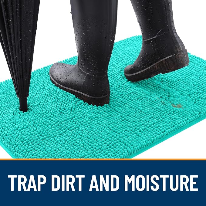 OLANLY Dog Door Mat for Muddy Paws 34x21, Super Absorbent Chenille Mud Mat | - Image 2