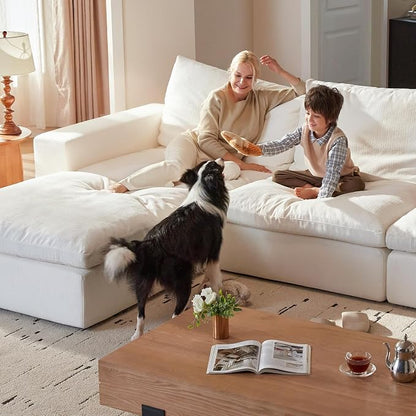 Cloud Couch Sectional 113.8'' Oversized Modular Deep Seat Sofa U Shaped Comfy - Image 5