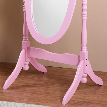 Roundhill Furniture Queen Anna Style Floor Cheval Mirror - Image 3