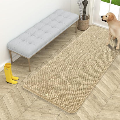 OLANLY Dog Door Mat for Muddy Paws 54x24, Super Absorbent Chenille Mud Mat | by OLANLY