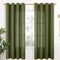 YoungsTex Olive Linen Curtains 72 Inch Length 2 Panels by YoungsTex