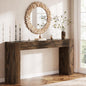 Solid Wood Console Table, 63-Inch Farmhouse Sofa Table Behind Couch by TribewoodbyTribesigns