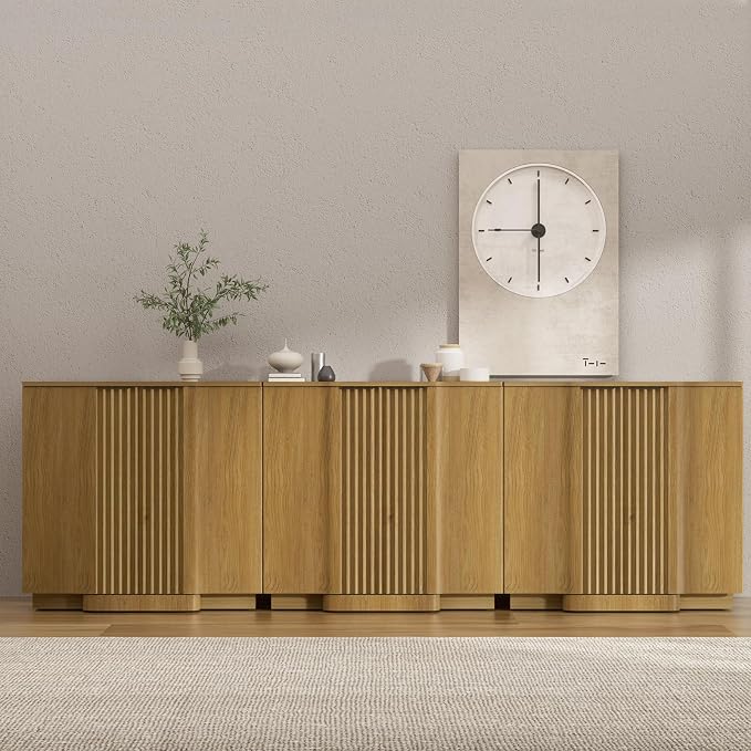 Brafab Buffet Cabinet, 94.5" Modern Farmhouse Accent Sideboard Cabinet - Image 6