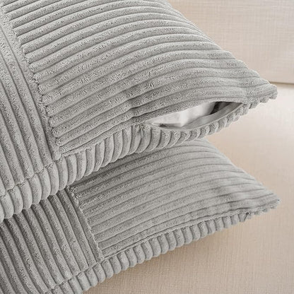 Fancy Homi Set of 2 Grey Boho Long Lumbar Body Decorative Throw Pillow Cover - Image 4