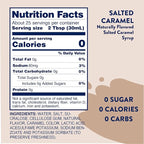 Jordan's Skinny Syrups Sugar Free Coffee Syrup, Salted Caramel Flavor Drink Mix, Zero Calorie Flavoring for Chai Latte, Protein Shake, Food & More, Gluten Free, Keto Friendly, 25.4 Fl Oz, (Pack of 1)