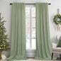 Christmas Sage Green Curtains 108 Inches Long by Pitalk