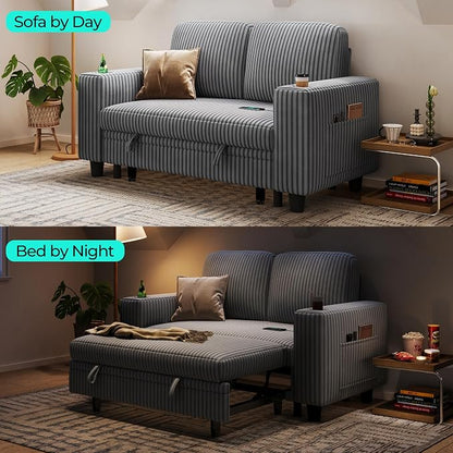 LINSY HOME Sectional Sleeper Sofa Pull Out Couches - Image 4