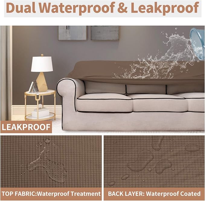 Easy-Going 100% Waterproof Chair Couch Cover, Stretch Jacquard Sofa Cover | - Image 3