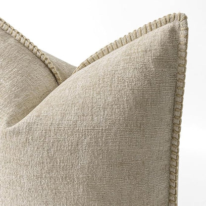 MIULEE Decorative Couch Throw Pillow Covers 20x20 Inch Light Taupe 2 Pack | - Image 2