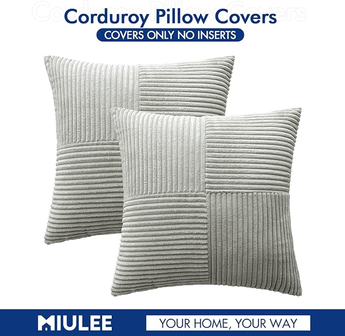 MIULEE Silver Grey Decorative Throw Pillow Covers - Image 6
