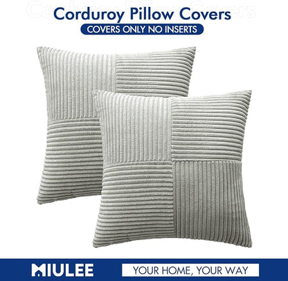 MIULEE Silver Grey Decorative Euro Sham Pillow Covers 24x24 Inch - Image 6