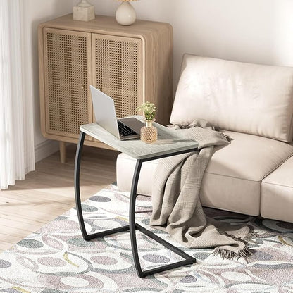 SRIWATANA Side Table, End Table, Vintage C-Shaped Couch Table - Image 2