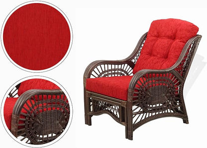 Malibu Lounge Living Accent Armchair Natural Rattan Wicker Handmade Design - Image 3