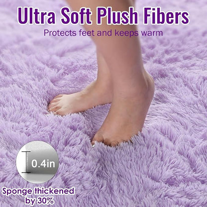 Purple Rugs for Girls Bedroom 6x9 Ft Fluffy Living Room Area Rugs, Soft Bedside - Image 5