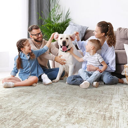 Aelenmu 6x9 Area Rugs for Living Room Bedroom Dining Room Washable Beige | Soft - Image 7