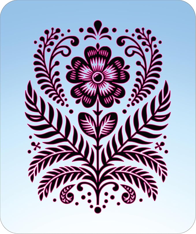 Scandinavian Flower 3 Stencil - Nordic Minimalist Floral Design for Hygge Décor, DIY Crafts, Wall Art, and Modern Home Styling from The Artful Stencil