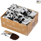 Sarasota Coffee Ground Packets | Gourmet Flavored Medium Roast Bulk Coffee Packs | Christmas Holiday | Low Acid Mold Free Singles Individual Pouches for 12 Cup Coffee Maker | 2 Ounce Bags, 36 Count