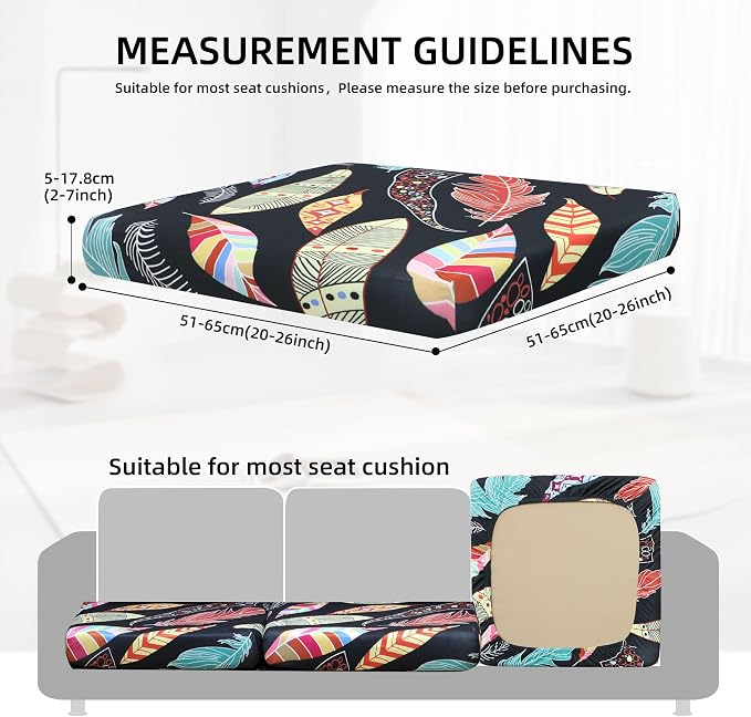 8PCS Patio Cushion Covers.Patio Furniture Couch SeatSlipcovers | Washable - Image 2