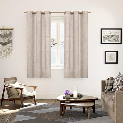 YoungsTex Natural Linen Curtains 42 X 63 Inch Long - Image 2