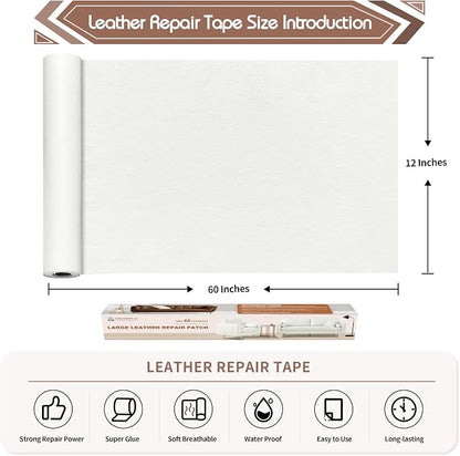 KING MOUNTAIN Leather Repair Patch, 12 x 60 Inches self Adhesive Leather Repair - Image 4